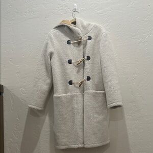 Copper Key Cream Teddy Jacket with Toggle Closures